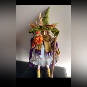 Department 56 KRINKLES Patience Brewster Large 24” Witch W/ Baby Dragons No Box